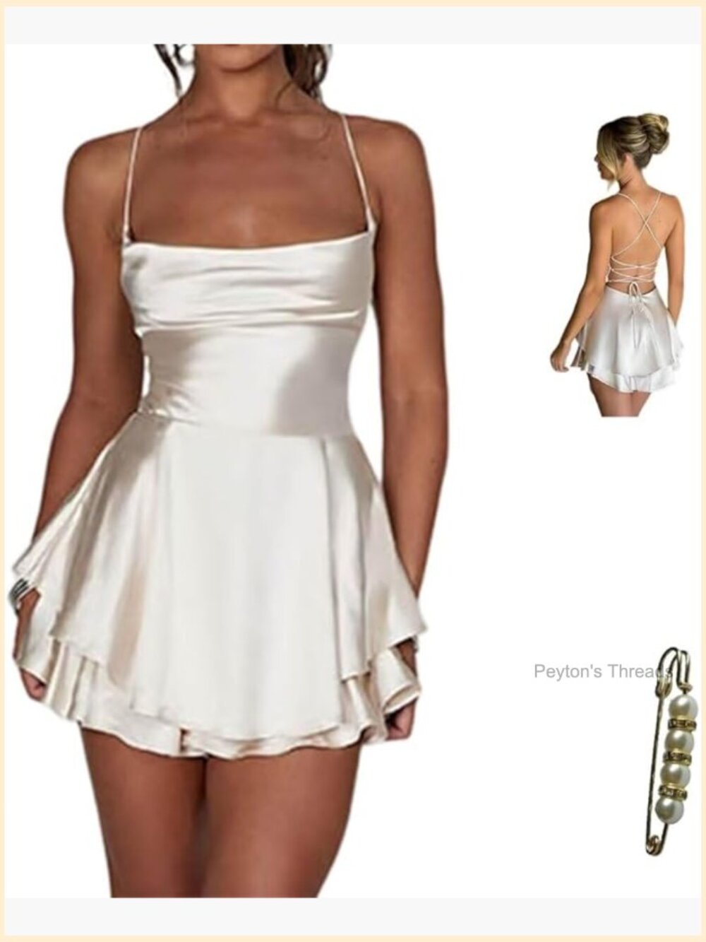Satin Cowl Neck Backless Mini Jumpsuit Sleeveless Party